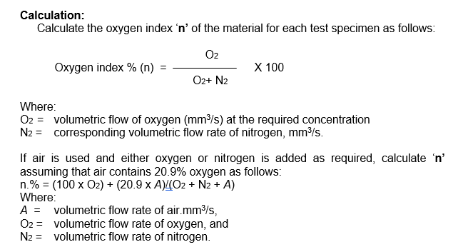 126 Determination of Limiting Oxygen Index (LOI) of Polymers Using ASTM D2863